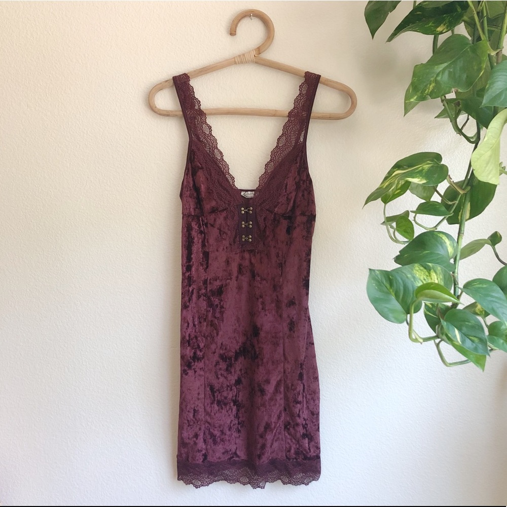 FP “Wait For It” Velvet Mini Slip Dress - Picture 7 of 7